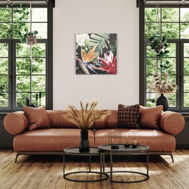 Stenska dekoracija Flowers, Večbarvna, 50 cm x 50 cm
