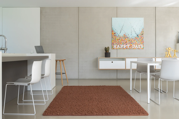 Vuneni Tepih Santorini Mocha, Tamno smeđa, 160x230 cm, Handmade