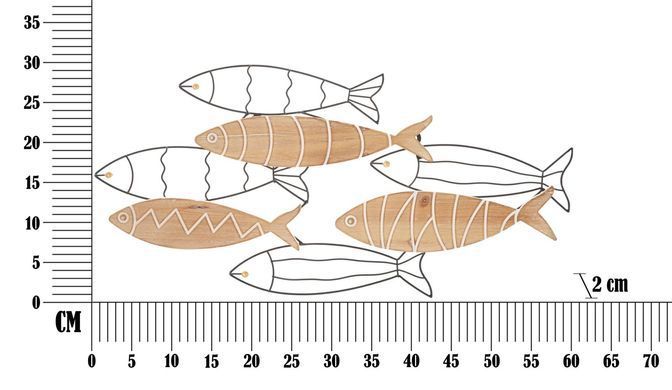 Zidni ukras Fish, Bež