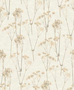 Tapeta Spry Flower 4 boje, Krema, Herbarium