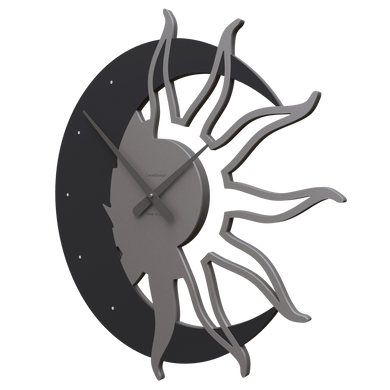 Zidni sat Sun and Moon 2 boje, Crna