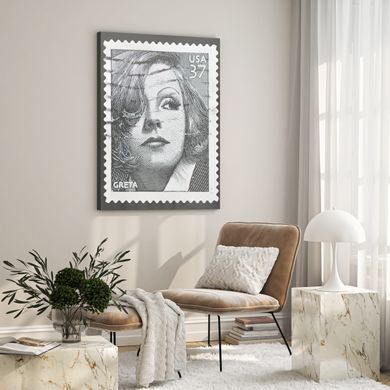 Zidni ukras Greta, Siva, 70 cm x 100 cm