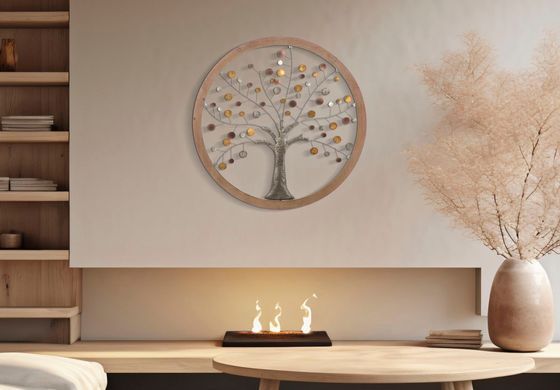 Stenska dekoracija Albero Della Vita Mirror New, Večbarvna