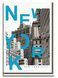 Zidni ukras New York, Siva, 70 cm x 100 cm