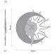 Zidni sat Sun and Moon 2 boje, Rubin crvena