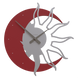 Zidni sat Sun and Moon 2 boje, Rubin crvena