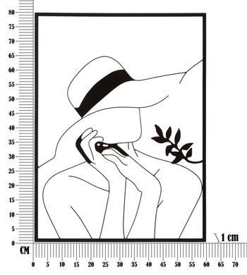 Zidni ukras Elegant -B-, Crna