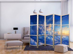 Japanski paravan - When the Sky Becomes a Canvas: Artistic Creation of Nature in the Clouds, Plava