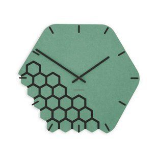 Zidni sat Luxhora Fragmenta Mint Green 11 boja kazaljki, Crna