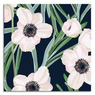 Zidni ukras Anemoni bianchi, &Scaron;arena, 50 cm x 50 cm