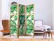 Japanski paravan - Monstera and Palm Leaves I, Zelena
