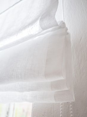 Rimska zavesa &scaron;ir. 180 cm Linen Muslin 2 barve, Bela, Desno, 180 cm
