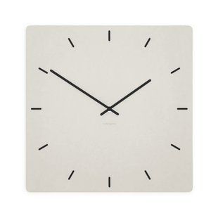 Zidni sat Luxhora Pura Square White 11 boja, Crna