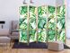 Japanski paravan - Monstera and Palm Leaves II, Zelena