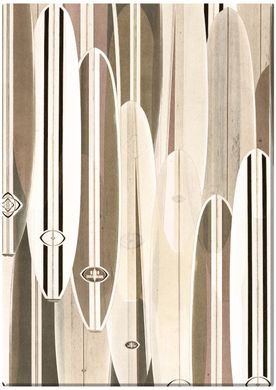 Teppich Surfboards Hossegor Beige, Beige, 140x200 cm