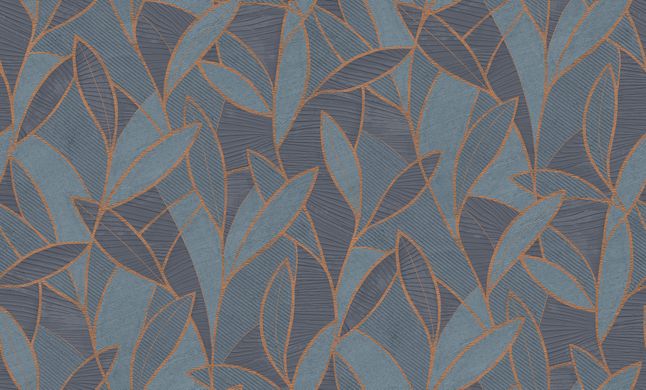 Tapeta Allure Carved Leaf (5 barv), Temno modra, Zbirka Allure
