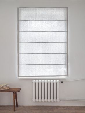 Rimska zavjesa &scaron;ir. 180 cm Heavy Stripes Linen, Siva, Desno, Prema prostoru, 180 cm
