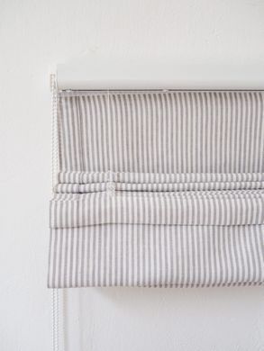Rimska zavjesa &scaron;ir. 180 cm Heavy Stripes Linen, Siva, Desno, Prema prostoru, 180 cm