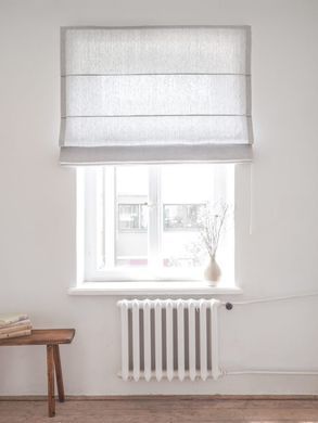 Rimska zavjesa &scaron;ir. 180 cm Heavy Stripes Linen, Siva, Desno, Prema prostoru, 180 cm
