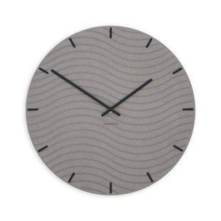 Stenska ura Luxhora Rivella Light Grey 11 barv kazalcev, Črna