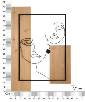Zidni ukras Faces, Crna