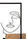 Zidni ukras Faces, Crna