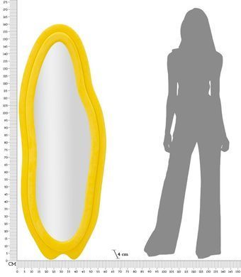 Stensko ogledalo Chanele Yellow, Rumena, Nepravilni