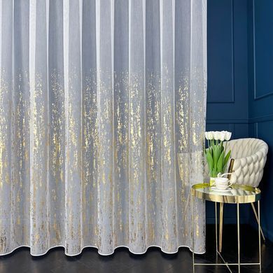 Tkanina za zavjese Markizeta Champagne Gold vis. 3,00 m, Bijela