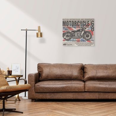 Zidni ukras British Motorcycles, &Scaron;arena, 40 cm х 40 cm