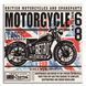 Zidni ukras British Motorcycles, &Scaron;arena, 40 cm х 40 cm