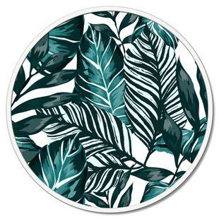 Zidni ukras Foglie incorniciate, Plavozelena, promjer - 60 cm