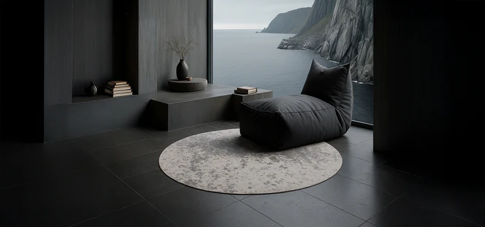 Preproga Moon Light Grey Round, Siva, okrogla 200 cm, Magic Home