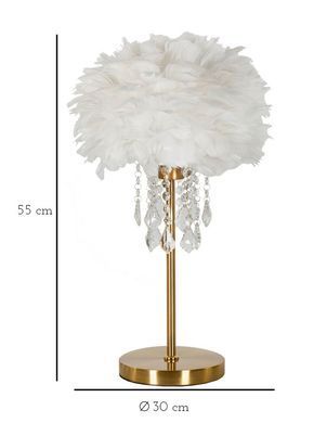 Stolna lampa Diamon, Bijela