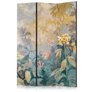 Paravan - Tapestry Pattern With Meadow and Flowers - Kilim With Spring Motif, Večbarvna, Enostranski