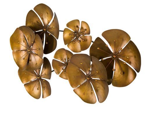 Stenska dekoracija Flowe Goldy -B-, Zlate