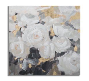 Slika White Flower -B-, Večbarvna