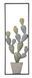 Zidni ukras Cactus Frame -A-, Zelena