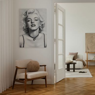 Stenska dekoracija Monroe, Bela, 70 cm x 100 cm