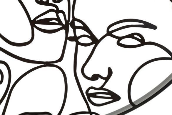 Zidni sat Faces, Crna