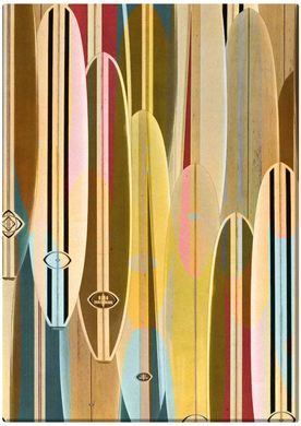 Teppich Surfboards Bondi Multi, Mehrfarbig, 200x295 cm