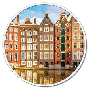 Zidni ukras Amsterdam House, &Scaron;arena, promjer - 60 cm