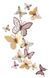 Stenska dekoracija Butterflies Oro/Bordeaux C, Večbarvna