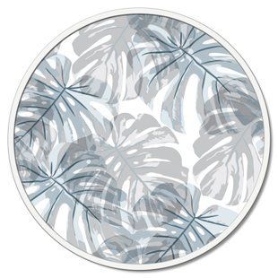 Zidni ukras Foglie trasparenti, Siva, promjer - 60 cm
