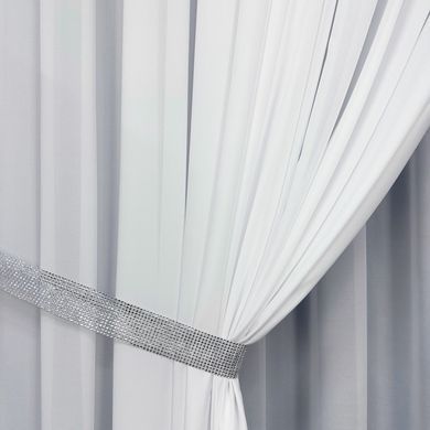 Tkanina za zavjese Soft Touch bijela vis. 3,00 m, Bijela