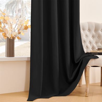 Zavjese u setu EFE MAT Black (2 kom) 135x260, Crna