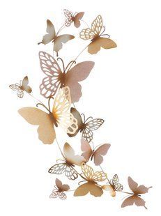Zidni ukras Butterflies Oro/Rosa C, &Scaron;arena
