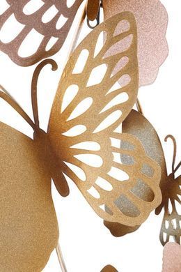 Stenska dekoracija Butterflies Oro/Rosa C, Večbarvna