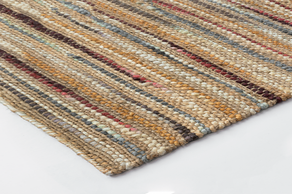 Tepih Juta Bilbao Multi, Svijetlo smeđa, 200x290 cm, Handmade