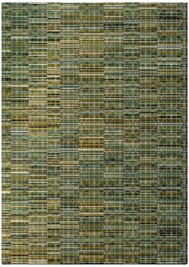 Teppich Gridwork Green Bronze, Grun, 140x200 cm