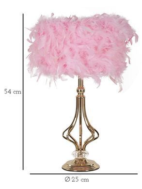 Stolna lampa Tarty Pink, Ružičasta